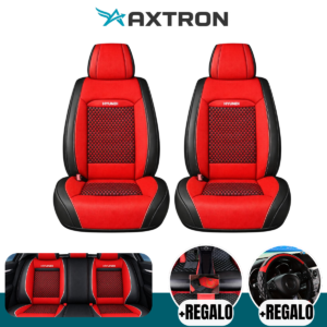 Funda Universal para Auto OverDrive en Cuero Legítimo con AirBag + REGALOS: Alfombra de Cuero y Funda para Volante