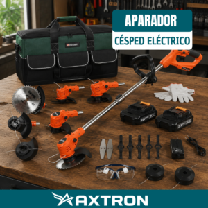 Aparador de Césped Eléctrico Inalámbrico BiVolt 900W Desmontable + REGALO: 2 Baterías + Bolsa Multiuso