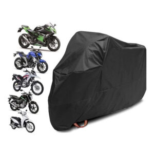 Funda Para Cubrir Moto 100% Cuero Impermeable Forrada – Protección Contra Sol, Lluvia, Granizo y Rayones