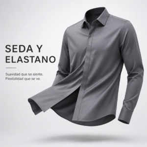 Alternative view of [Llevate 5 y Pagá 3] Camisa Masculina Elite de Seda Fría y Elastano (¡Estilo Premium!)