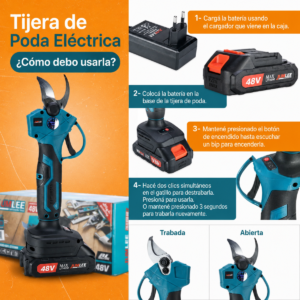Alternative view of Podadora Eléctrica Inalámbrica con Brazo Extensor BiVolt 600W y 2 Baterías + REGALO: Bolsa Multiuso - ¡Llevá 2 y Pagá 1!