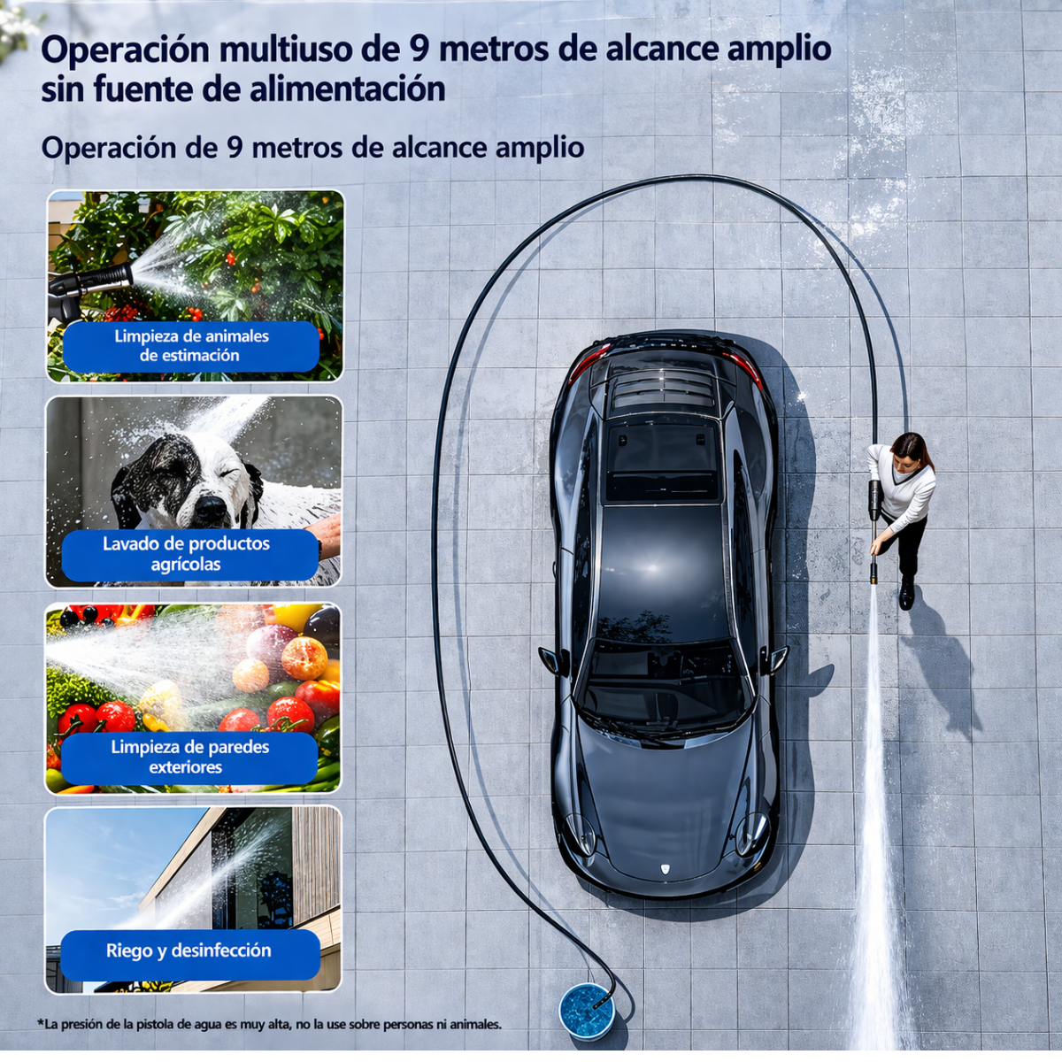 Oferta lavadora inalámbrica de alta presión