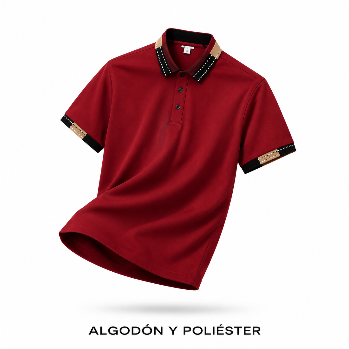 Detalle chomba polo masculina