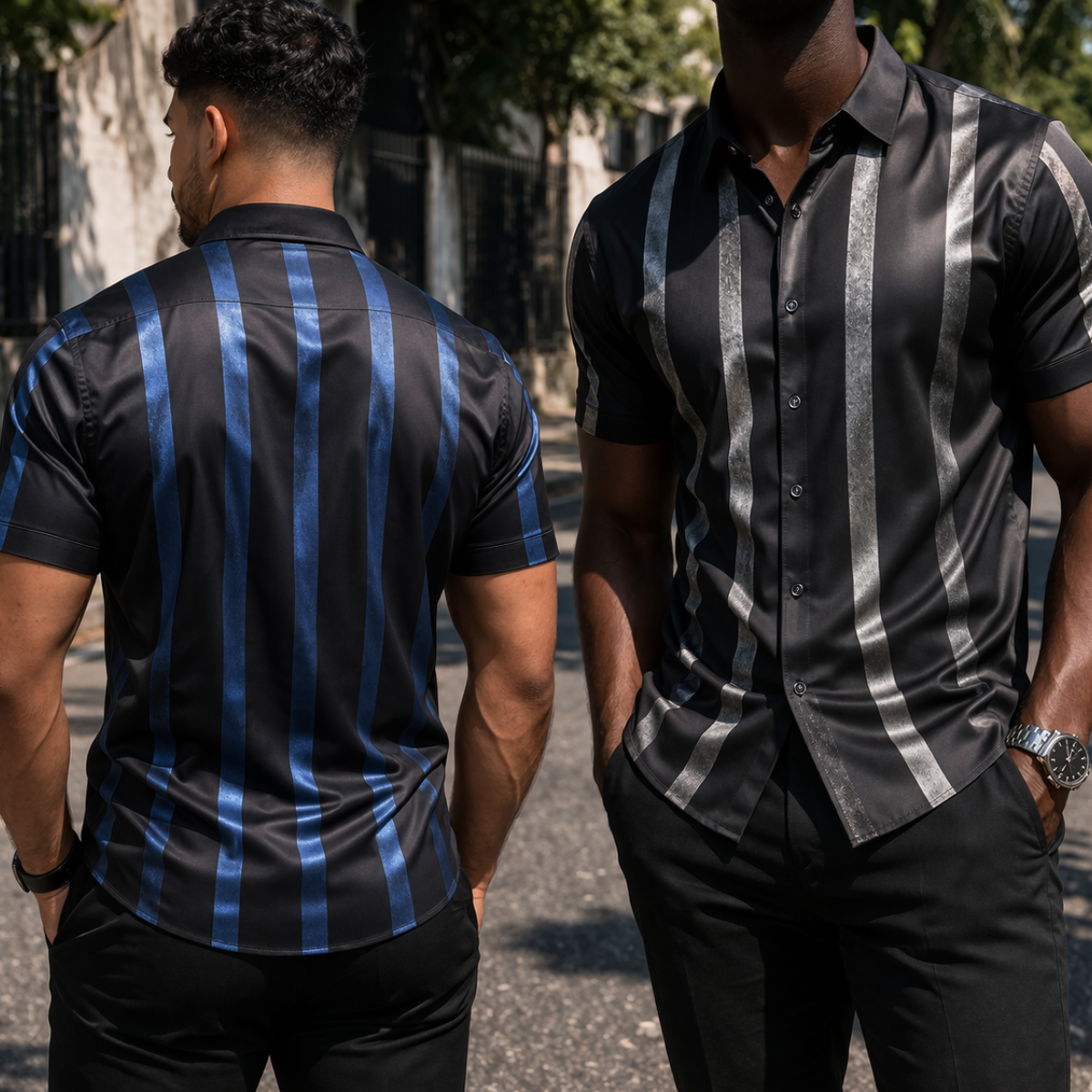 Detalles de la Camisa Masculina Icon