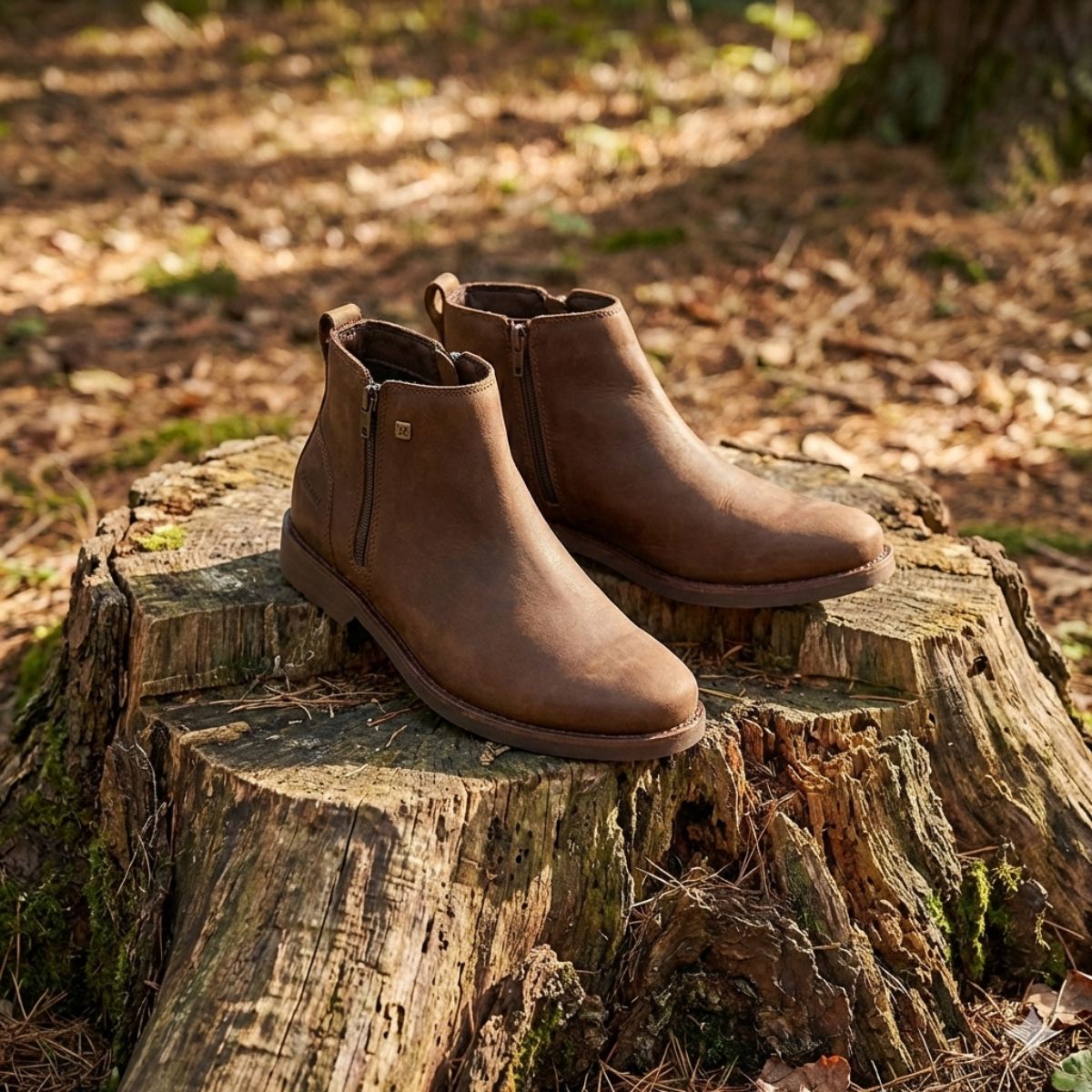 Kit Bota Zavu Casual Masculina de Cuero Legítimo
