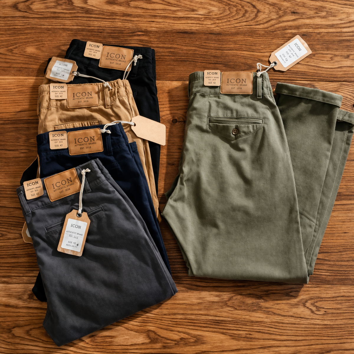 Detalle del pantalón masculino premium