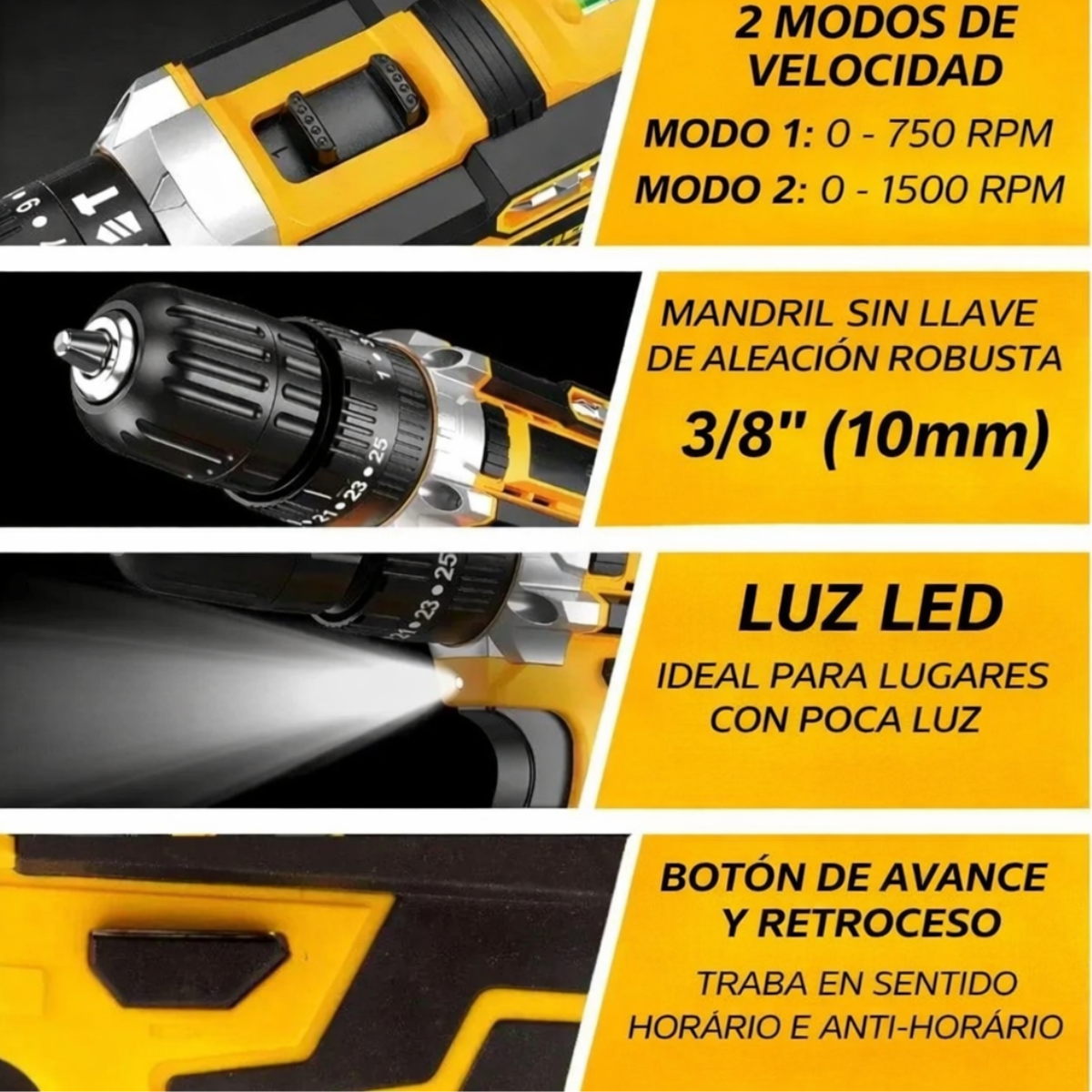 Detalle del kit de herramientas inalámbrico MaxPro