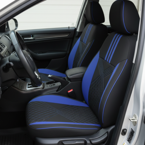 Detalle Velour y cuero legítimo capa asiento